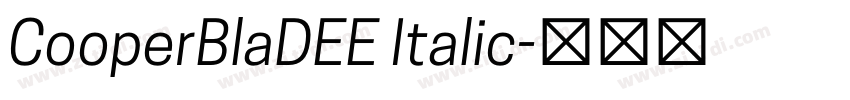 CooperBlaDEE Italic字体转换